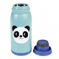 Botella de acero Miko el Panda abierta