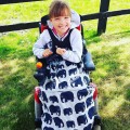 Cobertor para silla de ruedas de niños - elefantes