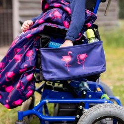 Bolso para silla de ruedas - flamencos