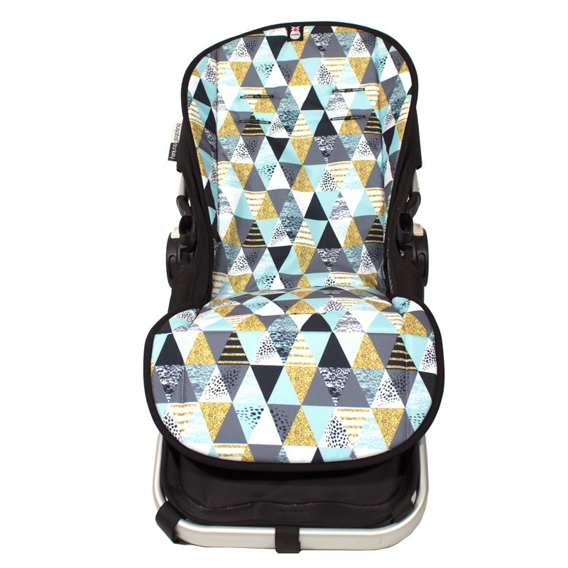 Colchoneta silla paseo universal 75 x 35 cm - Cohete carrito bebe  transpirable Minky Amarillo Safari : : Bebé