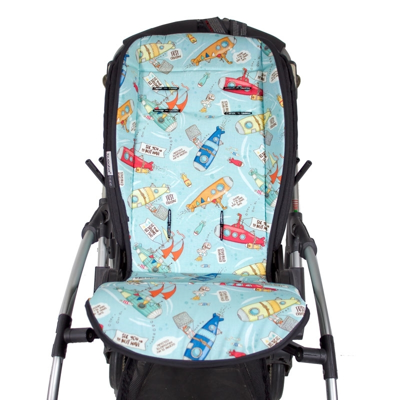 Colchoneta universal para silla bebé con dibujos de submarinos