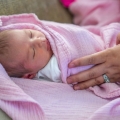 Muselina rosa para bebé de algodón