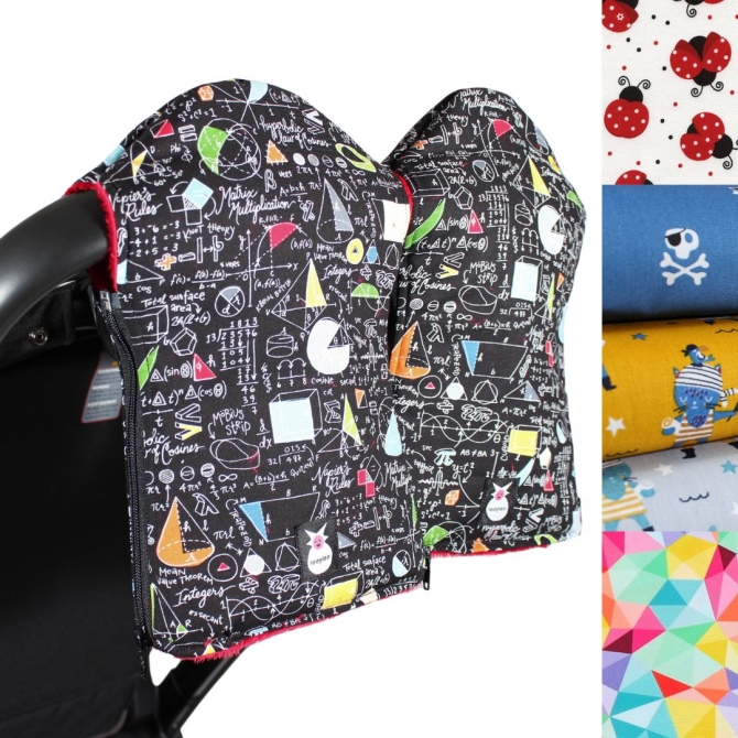 Guantes para carrito de bebe con tu estampado favorito a juego con tu saco