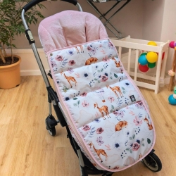Saco invierno silla paseo - ciervos en rosa