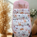 Saco invierno silla paseo - ciervos en rosa