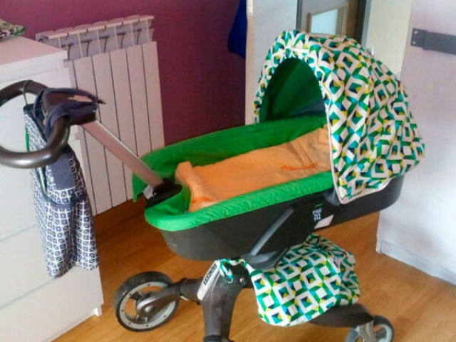 Carrito Stokke personalizado con tela Diamond