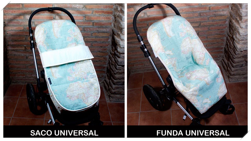 fundas para carrito de bebé mapamundi