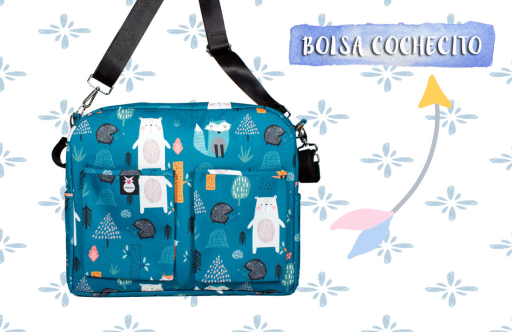 Bolso cochecito azul