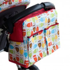 Bolso carrito bebe con tela buhos multicolores de Teoyleo